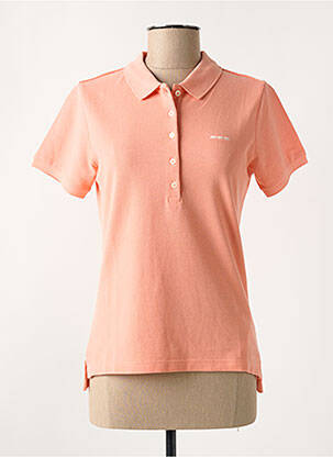 Polo broderie mâneci scurte portocalie MISE AU GREEN femeie
