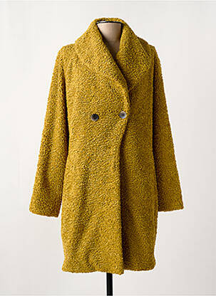 Palton lung galben CREENSTONE femeie
