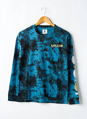 Tricou imprimeu fantezie mâneci lungi albastru GARCIA băiat