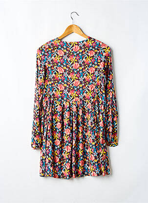 Rochie midi guler rotund mâneci lungi galben BOBOLI fată