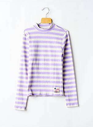 Top croială cambrată mâneci lungi violet GARCIA fată