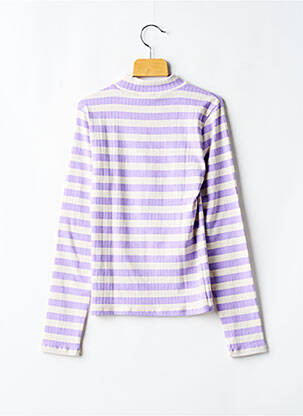 Top croială cambrată mâneci lungi violet GARCIA fată