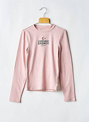 Tricou guler rotund mâneci lungi roz GARCIA fată