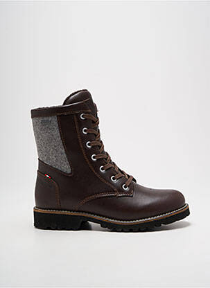 Botine/ghete material neted toc plat până la 3 cm maro DACHSTEIN femeie