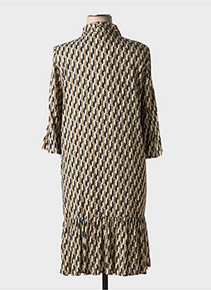 Rochie midi imprimeu fantezie mâneci lungi negru AN II VITO femeie