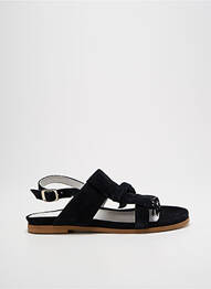 Sandale/pantofi decupați închidere cu buclă(e) toc plat până la 3 cm negru REGARD femme