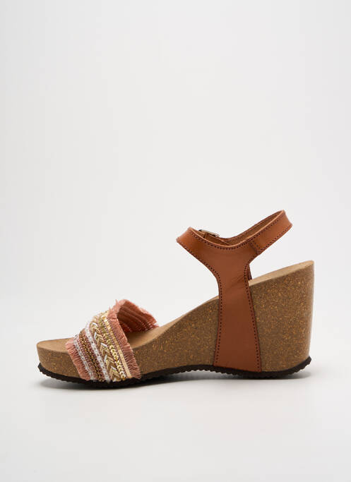 Sandale/Pantofi decupați maro REQINS femeie