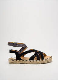 Sandale/pantofi decupați țesătură satinată toc plat până la 3 cm negru MKD femme