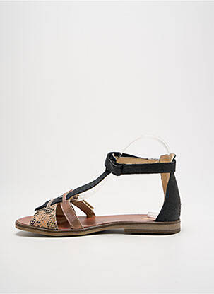 Sandale/pantofi decupați material neted toc plat până la 3 cm negru CATIMINI femeie