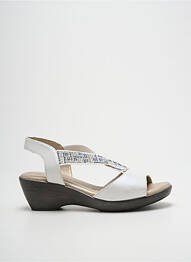 Sandale/pantofi decupați țesătură satinată toc de 4 la 6 cm alb J.METAYER femme