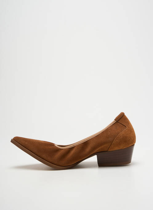 Pantofi cu toc maro QOO TUM femeie