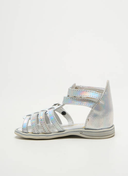 Sandale/Pantofi decupați argintiu GBB fată