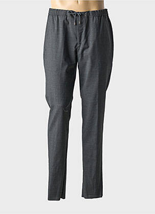 Pantalon slim țesătură poplin mărime normală gri LAB bărbat