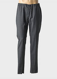 Pantalon slim țesătură poplin mărime normală gri LAB bărbat