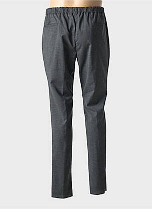 Pantalon slim țesătură poplin mărime normală gri LAB bărbat