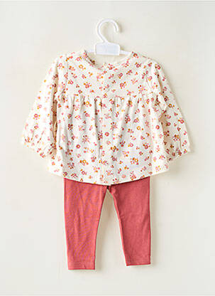 Set pantaloni tip de top cămașă / bluză portocalie ELLE EST OU LA MER fată