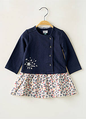 Rochie midi albastru ELLE EST OU LA MER fată