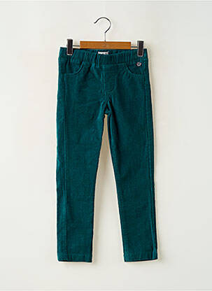 Jegging țesătură catifea talie elastică verde ELLE EST OU LA MER fată