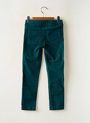 Jegging țesătură catifea talie elastică verde ELLE EST OU LA MER fată