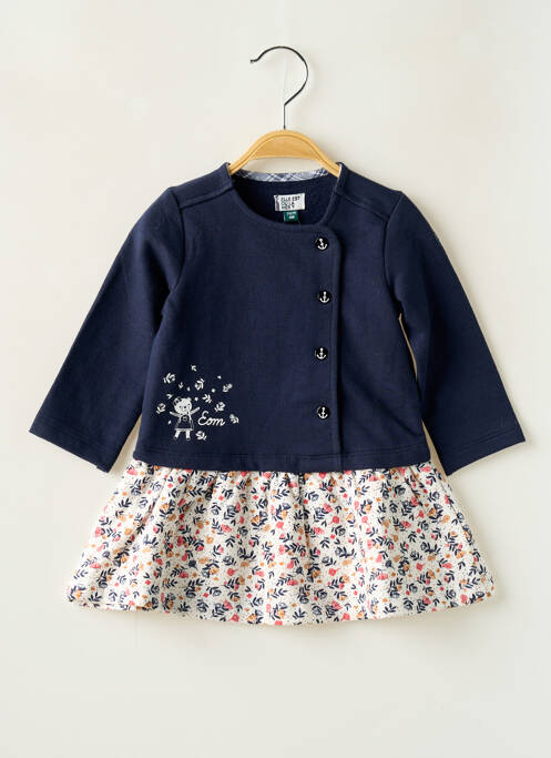 Rochie midi albastru ELLE EST OU LA MER fată