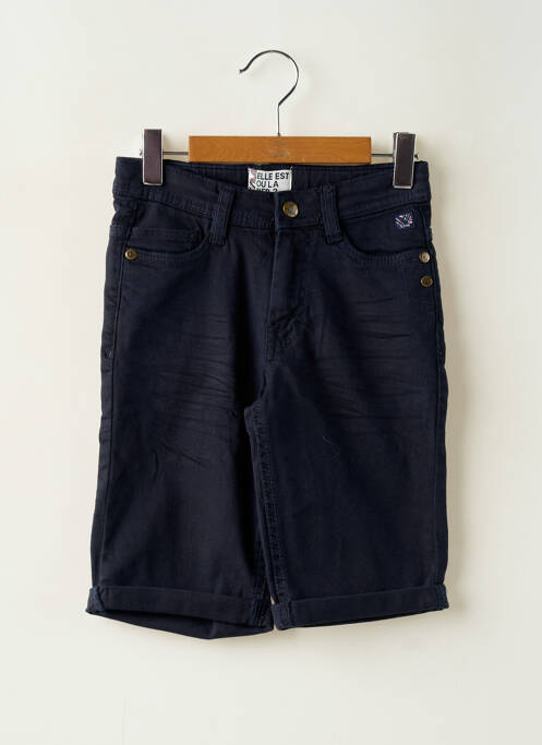 Bermudă albastru ELLE EST OU LA MER fată