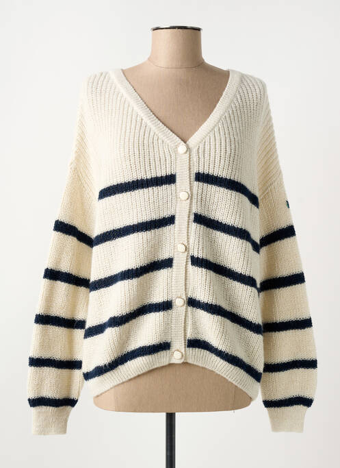 Vestă cu mâneci lungi bej ELLE EST OU LA MER femeie