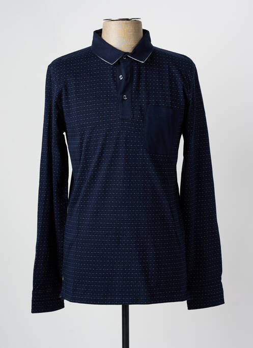 Polo albastru ELLE EST OU LA MER bărbat