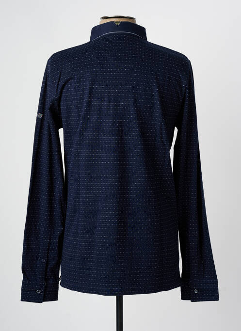 Polo albastru ELLE EST OU LA MER bărbat