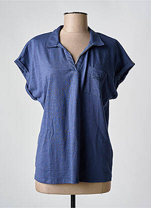 Polo albastru ELLE EST OU LA MER femeie