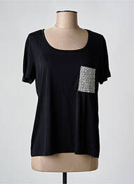 Tricou elasticitate mâneci scurte negru SUN VALLEY femme