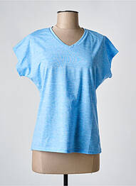 Tricou guler în v mâneci scurte albastru LAFUMA femme