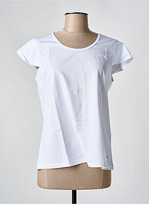 Tricou elasticitate mâneci scurte alb LUHTA femeie