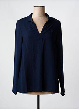 Polo albastru ELLE EST OU LA MER femeie