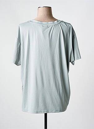 Tricou croială dreaptă mâneci scurte verde LUHTA femeie