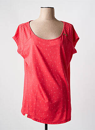 Tricou imprimeu fantezie mâneci scurte roșu RAGWEAR femeie