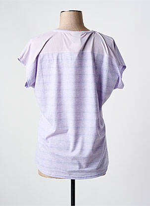 Tricou croială dreaptă mâneci scurte violet LAFUMA femeie