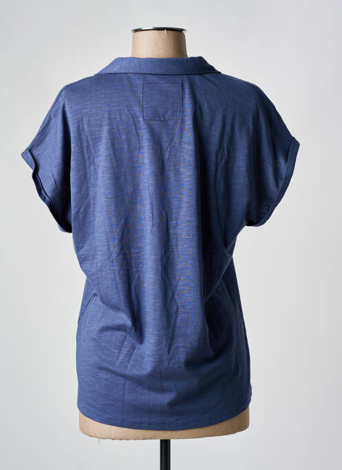 Polo albastru ELLE EST OU LA MER femeie