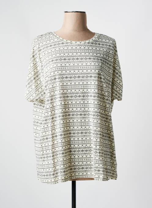 Tricou imprimeu fantezie mâneci scurte bej RAGWEAR femme