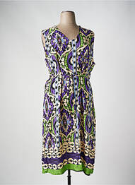 Rochie lungă imprimeu fantezie fără mâneci violet AZAY femme