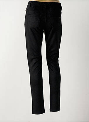 Jegging țesătură suedină talie înaltă negru QUATRE VINGT JOURS femeie
