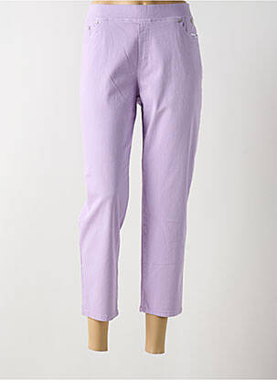 Jegging țesătură poplin mărime normală violet ANNA MONTANA femeie