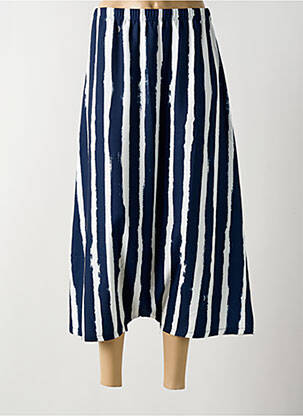 Fustă lungă țesătură crep albastru G!OZE femme