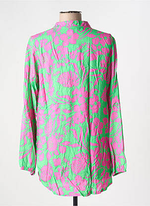 Bluză țesătură poplin mâneci lungi verde JOY OF LIFE femeie