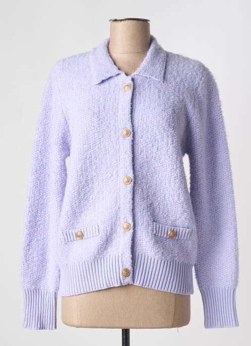 Vestă cu mâneci lungi croială cambrată violet JOY OF LIFE femme