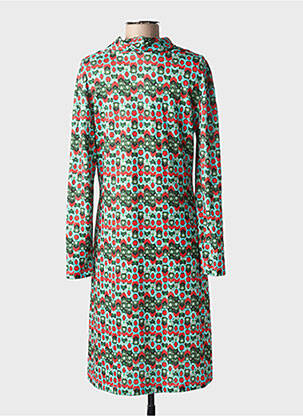 Rochie midi imprimeu fantezie mâneci lungi verde TINTA femeie