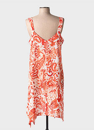 Rochie midi croială fluidă fără mâneci portocalie G!OZE femeie