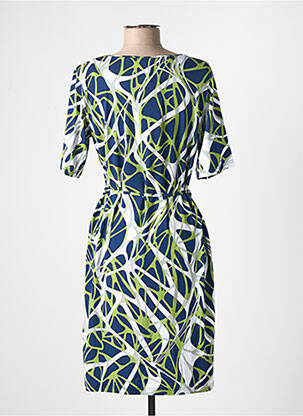 Rochie midi imprimeu fantezie mâneci scurte verde JOY OF LIFE femeie