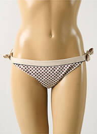 Chiloți de baie efect material satinat bikini bej LE BOURGET femme