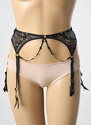 Corset/jartieră efect material satinat negru AUBADE femeie