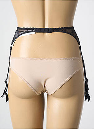 Corset/jartieră efect material satinat negru AUBADE femeie